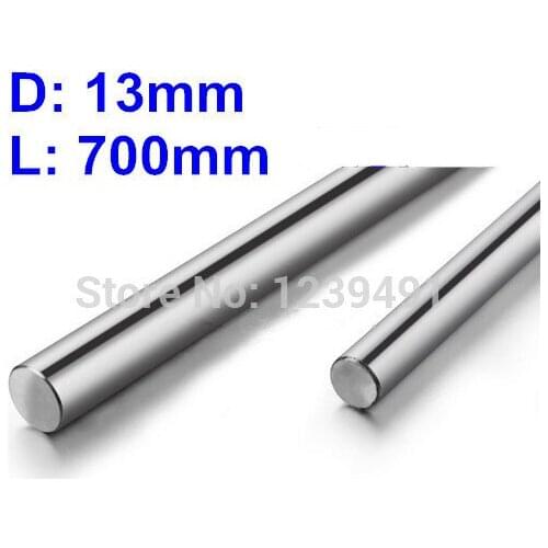 2pcs Diameter 13mm -L700mm chrome plated linear round shaft