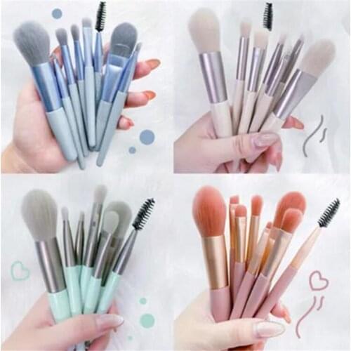 8Pcs Makeup Brushes Tool Set Cosmetic Powder Eye Shadow Foundation Blush Blending Beauty Make Up Brush