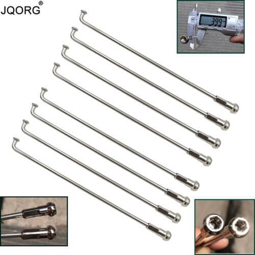 8K Diameter 4.0 mm 304 Stainless Steel Material Motorcycle Spokes J-bend Equal Diameter Sliver Lighting Color Spokes For Cycling