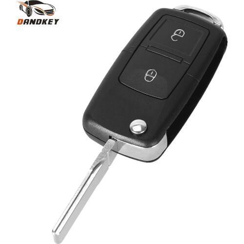 Dandkey Car Remote Key 2 Buttons Replacement Case FOB Shell For VOLKSWAGEN MK4 Seat Altea Alhambra Ibiza With logo