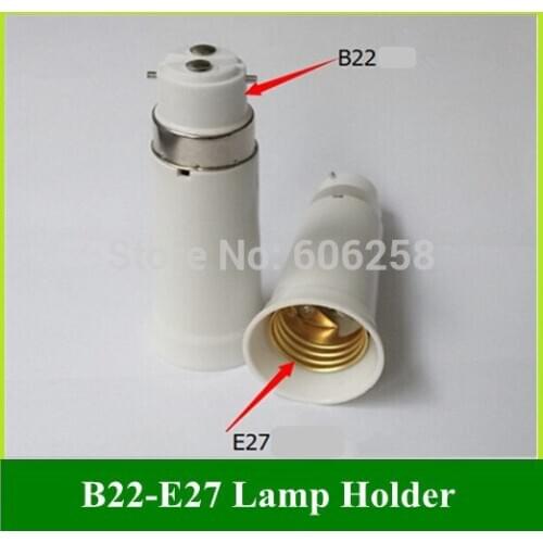 B22 TO E27 lamp Holder Conversion B22 E27 Lamp Base Adapter Extension 95MM 20PCS
