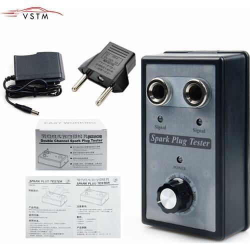 Free ship Car Spark Plug Tester Ignition Testers Automotive Diagnostic Tool Double Hole Analyzer 12V Gasoline Vehicles Petrol