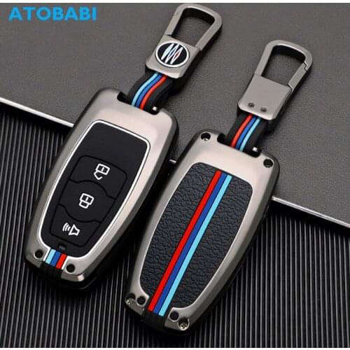 Zinc Alloy Car Key Cases 3 Buttons Smart Keyless Entry Remote Control Fobs Protector Cover For Great Wall Haval H6 Coupe GWM C50