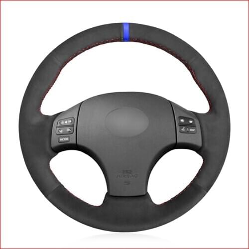 Black Suede Blue Marker Car Steering Wheel Cover for Lexus IS IS250 IS250C IS300 IS300C IS350 IS350C F SPORT
