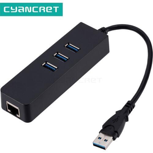Ethernet Adapter External Network Card USB 3.0 to USB 3.0 HUB and 1000 Gigabit RJ45 Ethernet LAN Network for MAC OS Windows