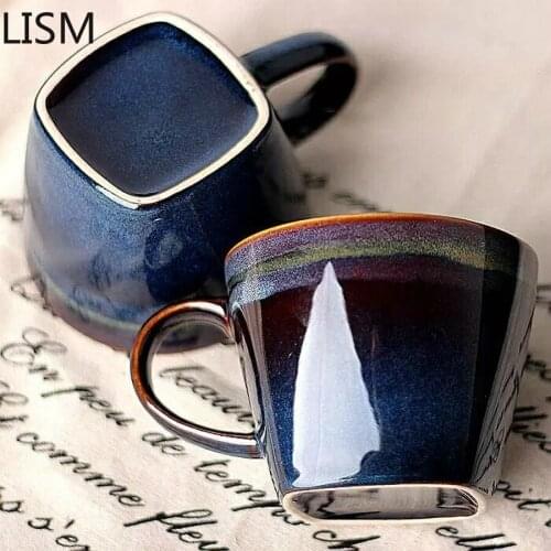 Ceramic Milk Coffee Mugs Office Breakfast Cup 350ml Change Cerative Retro Mug Afternoon Tea Water Cup Handmade Bone China Gifts