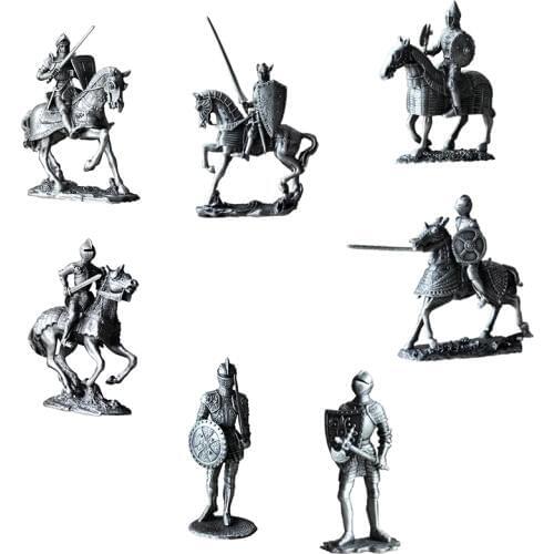 [MGT]Classical European medieval Tin Soldier Warrior Character Statue Decoration Creative Decoration Crafts Gift