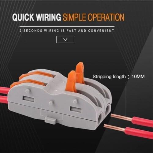 Quick Connection Terminal Lever-Nuts Quick Wire Connector Universal Compact Wiring Connectors Electrical Push-in Terminal Block