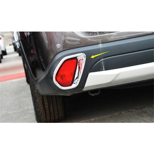 Yimaautotrims Exterior Refit Kit Fit For Mitsubishi Outlander 2015 - 2019 ABS Chrome Rear Tail Trunk Fog Lights Lamps Cover Trim