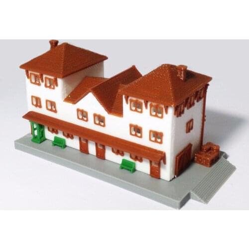 Outland Models Medium Train Station / Depot N Scale 1:160 Train Railway Layout