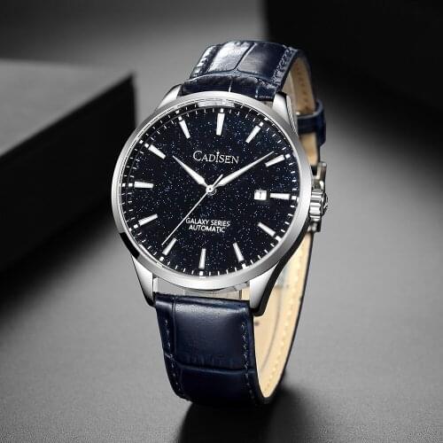 CADISEN C8196 Japan MIYOTA-8215 Movt Mens Watch Mechanical Automatic Wrist watch Sapphire Glass 100M Diver Watch Luminous Clock