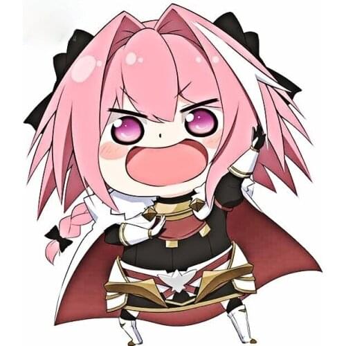 LLY-0404 Fate Apocrypha Astolfo Angry Modeling Decal PVC Personality Windshield Trunk Bumper Decoration Waterproof Car Stickers