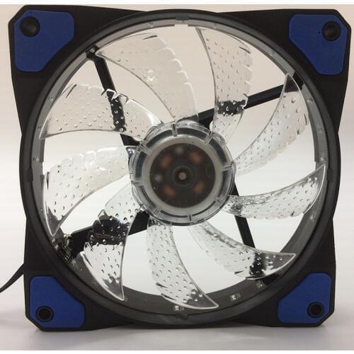 New 120mm LED Ultra Silent Computer PC Case Fan 15 LEDs 12V With Rubber Quiet Molex Connector Easy Installed Fan High Quality