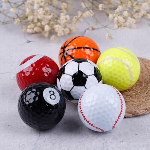 Golf Equipment football basketball tableTennis Baseball Golf Balls Novel Double Ball Two Piece Ball 6PC/lot