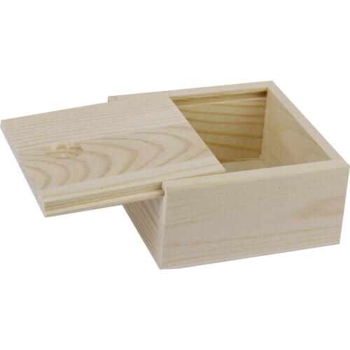 Plain Wooden Storage Box Case For Jewelry Craft Oil Bottles Handmade Soap