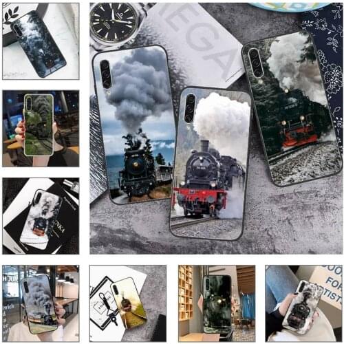Retro Vintage train pattern Phone Case For Samsung galaxy A S note 10 7 8 9 20 30 31 40 50 51 70 71 21 s ultra plus