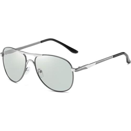 2021 New Trend Intelligent Aviation Photochromic Sunglasses Polarized Men Day Night Vision Driving Sun Glasses Male gafas de sol