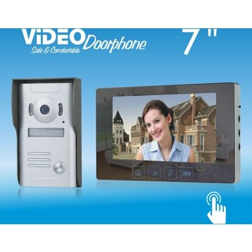 ZHUDELE Home security intercom system 7" video door phone metal die-casting ,waterproof explosion-proof 700TVL IR camera 1V1