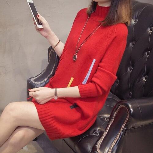 Womens Simple Knitted Sweater 2021 New Korean Fashion Winter Warm Loose Jumper Female Casual Autumn Long Sleeve Pullovers Tops