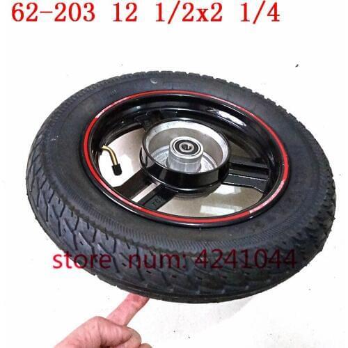 12 1/2x2 1/4 wheels 12inch wheel hub rim electric scooter folding electric bicycle tire and tube Explosion-proof tyre
