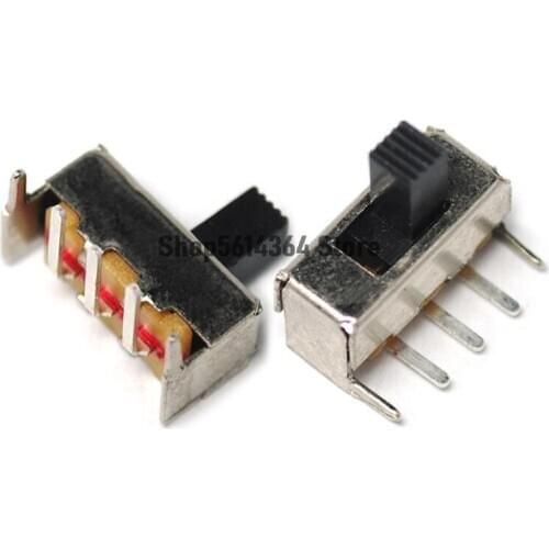 20PCS 2 Position Vertical Slide Switch 3Pins SS-12F23-G4/G6