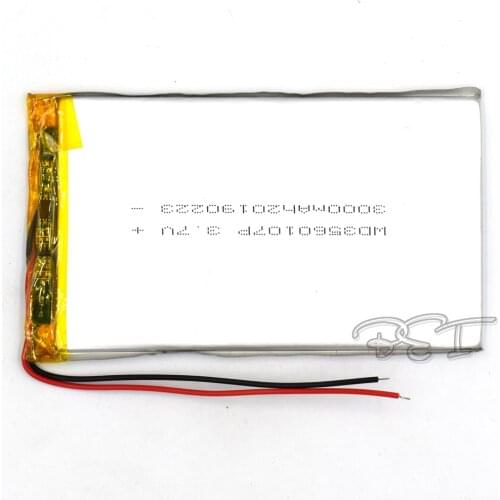 3.7V 3000mAh Li-Po Li Ion Rechargeable Battery 3560107 Lithium Polymer Cells For Speaker Notebook Powerbank Portable Navigater C