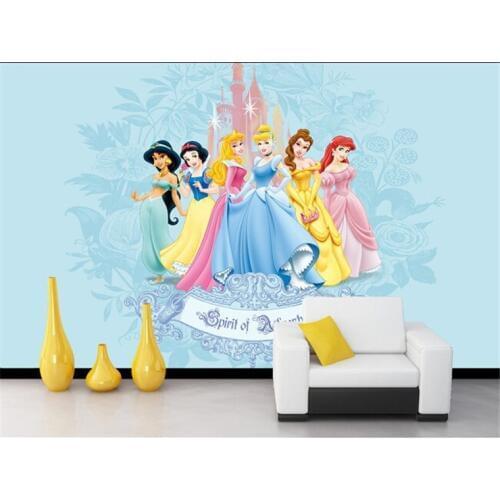 Custom 3D murals,beautiful sweet cartoon Princess living room sofa TV wall children bedroom wall paper