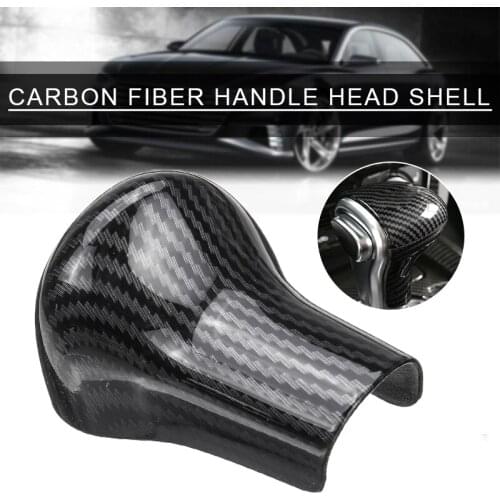 Car ABS Carbon Fiber Gear Shift Speed Knob Cover Cap Sticker Trim For Audi A3 8V S3 A4 B8 A5 A6 C7 S6 A7 S7 A8 Q5 2009 -2016
