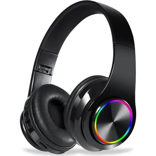 Wireless Earphones Bluetooth Earphone RGB Luminous Wireless Gaming Headset Stereo Headphone Foldable Earphone Headphone With Mic