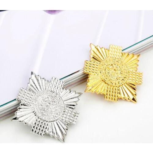 Dongsheng Scotland The Most Ancient and Most Noble Order of the Thistle Pin Brooches for Women Men Outlander Jewelry Gift