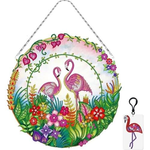 Diy flowers wreath for window decoration with LED acrylic diamond wreath for door hanging Christmas decorative wreaths Gifts