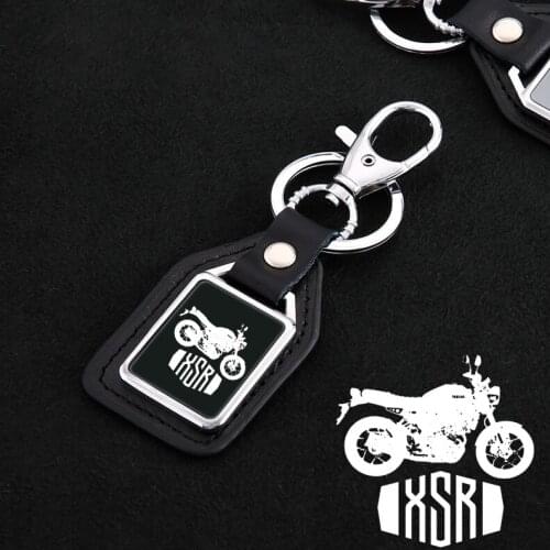 For Yamaha XSR 155 300 700 900 400 650 motorcycle Accessories motorcycle metal leather keychain keyring mirror custom engraved