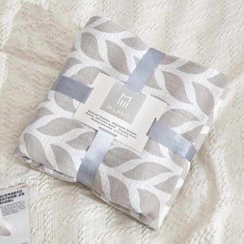 Leaf Home Warm Blanket Cotton Plaid Summer Bedding Camping Quilt Student School Dormitory Bed Covers