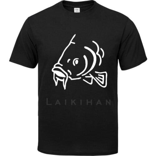 SILHOUETTE OF CARP MENS UNISEX T-SHIRT FISHING FISHERMAN ANGLING CLOTHING fashion t-shirt euro size