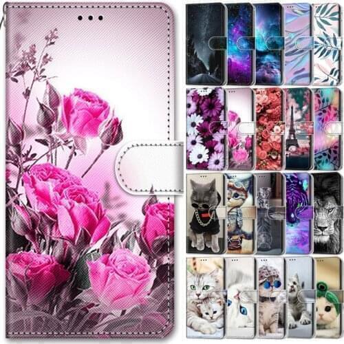 Leather Wallet Case For Oppo A5 2020 Flip Cover na For OPPO A9 (2020) A11X 6.5 inch OppoA5 OppoA9 Painted Animal Case Phone Bags