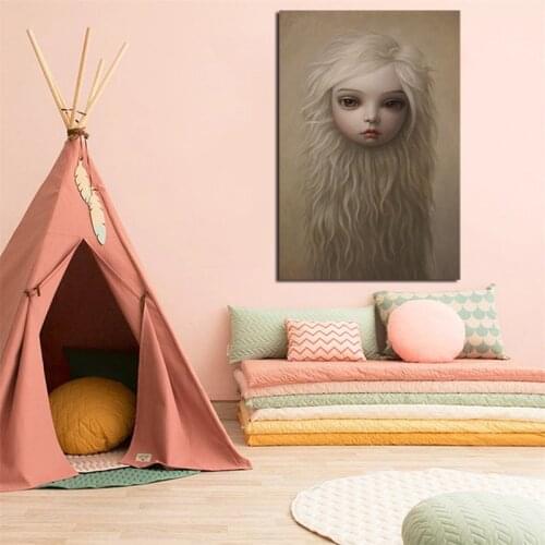 Fur Girl Markor Rydenes Wall Art Canvas Poster And Print Canvas Painting Decorative Picture Modern Living Room Home Decoration