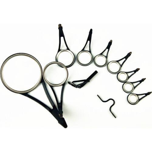Stainless steel ring Guide set . Lure fishing rod guides, fishing rod parts repair guide set