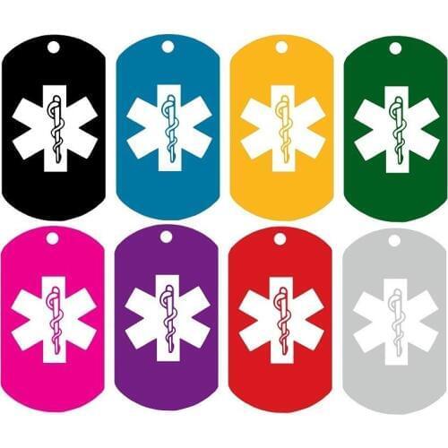 Low price custom dog tags hot sales Personalized Engraved Medical Alert Medical Pet Tag cheap dog tags custom Engraved hl80501