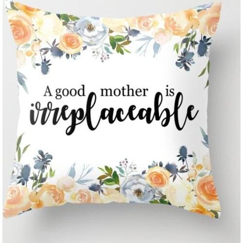 New arrival Cushion Cover Mother flower print Pillow case floral Home Decor Pillowcase cojines 45*45cm for mothers' day gift