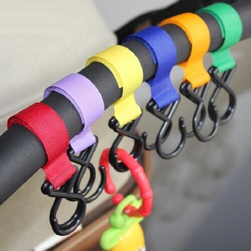 New Baby Stroller Armrest Hook Colorful Car Seat Accessories Baby Car Seat Accessories Stroller Organizer Tool
