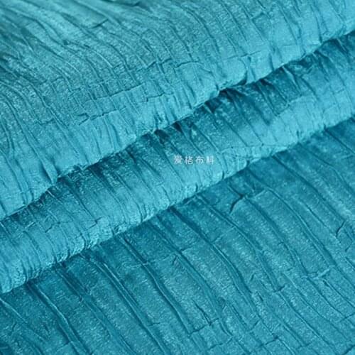 NW55 Summer Blue/Purple Pleated Gauze Hard Mesh Fabric/Fashion Gauze Clothe/Modelling DIY Materials/Designer Clothes Fabric