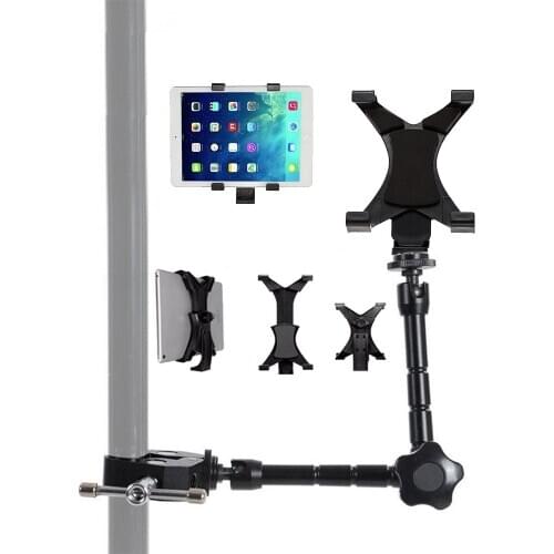 Adjustable Friction Articulating Magic Arm/Super Clamp With 1/4"Thread Adapter For tablet Phone stands 7.9-11 inch ipad holder