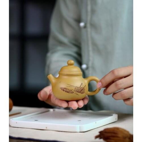Rong Tian Hu China Kettle Ceramic Teapot For Tea Puer Oolong Tea Set Handmade