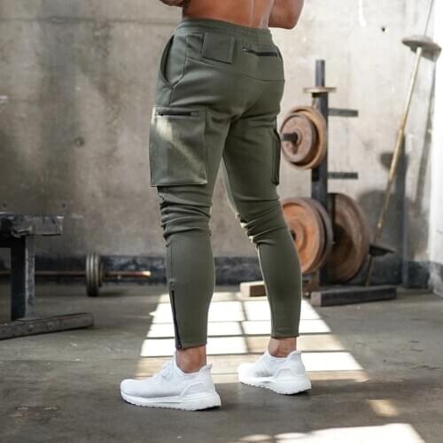 NEW Joggers Sweatpants Men Casual Pants Solid Color Gyms Fitness Workout Sportswear Trousers Autumn Winter Male Track Pants