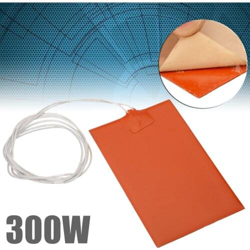 1pc Silicone Heater Pad Engine Oil Tank Universal Fuel Tank Water Tank Rubber Heating Mat 300W 220V 10x15cm