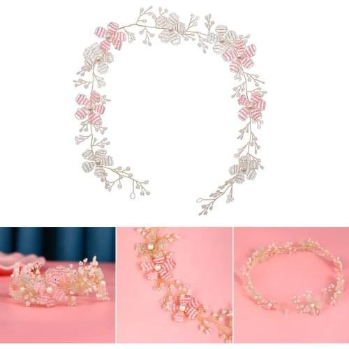 Wedding Headband Decor with Pearl and Beads Handmade Fashion Elegant Beautiful Accessory for Bride and Bridesmaids A66 A66