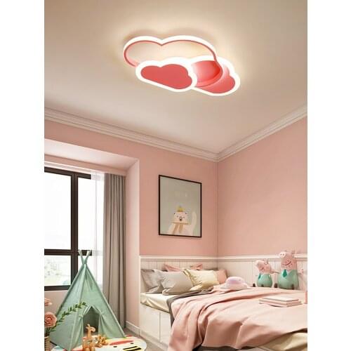 Led Ceiling Lamp Creative Cloud Childrens Lamp White/Pink Simple Modern Bedroom Lamp Nordic Cartoon Boy Girl Book Room Mall