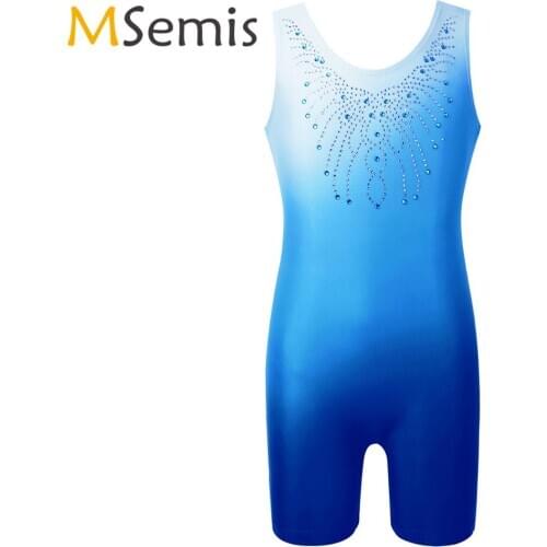 Kids Girls Ballet Leotard Costume Sparkly Shiny Diamond Ballet Dance Bodysuit Gymnastics Leotard Unitard Biketard Dancewear