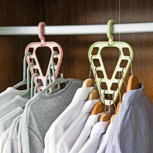 9 Hole Clothes Hanger Closet Organizer Space Saving Hanger Multifunctional Drying Rack Wardrobe Scarf Storage Rack Cloth Hanger