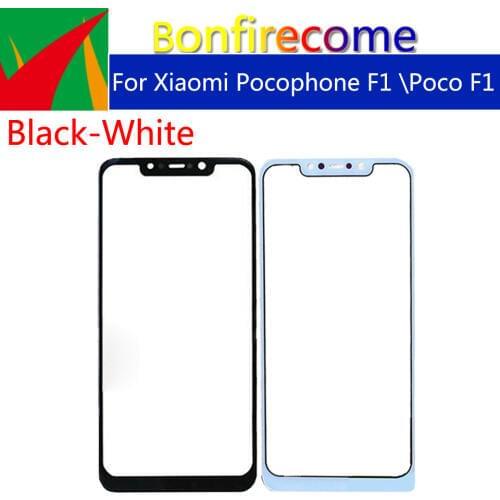 10pcs\lot Touchscreen For Xiaomi Pocophone F1\ Poco F1\M1805E10A Touch Screen Front Panel Glass Lens LCD Outer Glass 6.18"